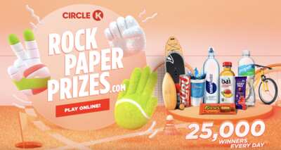 Circle K Rock Paper Prizes: Instant Wins + Sweepstakes Entry!