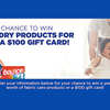 Sweepstake: Win Laundry Products for a Year or a $100 Gift Card
