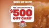 Win a $500 Wendy's Gift Card