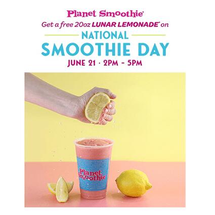 Cool Down with a Free 20 oz Lunar Lemonade at Planet Smoothie – June 21st!