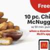 McDonald's Is Giving Away FREE 10-Pc Chicken McNuggets!