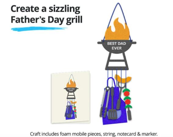 Father's Day Grill Craft Kit for Free at JCPenney