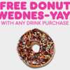 Free Donut from Dunkin on Wednesdays