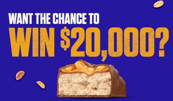 SWEEPSTAKE: Get a chance to win $20,000 or weekly prizes from Snickers!