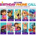 Free Personalized Birthday Phone Call From a Nick Jr Character
