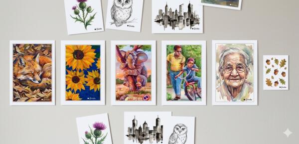 Claim Your FREE Hand-Drawn Art Postcard from Svinka