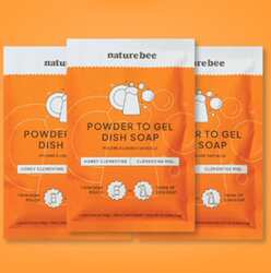  Grab your Nature Bee's Powder-to-Gel Kitchen Dish Soap for FREE!