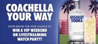 Enter the Absolut Vodka Coachella Giveaway Today