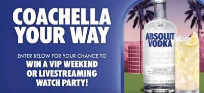 Enter the Absolut Vodka Coachella Giveaway Today