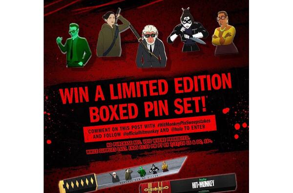 Pin Collectors, Gear Up: Hulu Hit-Monkey Giveaway!