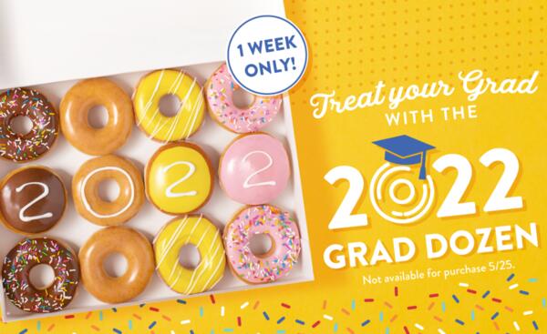 2022 Graduate Dozen for Free for High School or College Seniors at Krispy Kreme