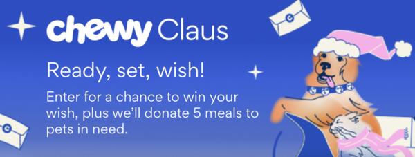 Ho Ho Howl! Enter the Chewy Claus Sweepstakes Today!