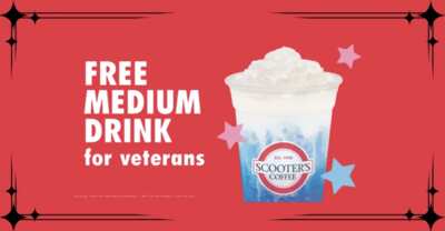 Celebrate Veteran’s Day – Free Drink for Our Heroes at Scooter’s