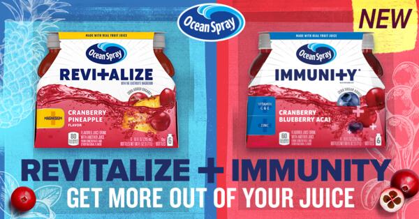 Ocean Spray Revi+alize Juices for Free