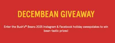Enter the Bush’s Beans Decembean Giveaway Today!