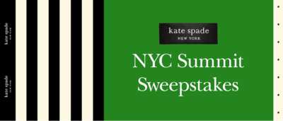 Experience NYC in Style: Kate Spade Summit Sweepstakes!