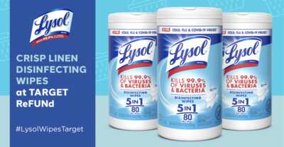 Feel the Crisp Linen Freshness – FREE LYSOL Wipes ReFUNd!