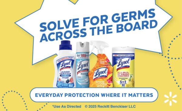 Clean Up with This Deal – FREE Lysol Wipes at Walmart!