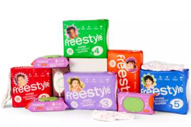 Freestyle World Hyper Absorbent Diapers for Free