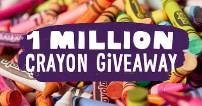 Crayola 1 Million Free Crayon Giveaway - Get 2 Free Boxes, hurry up!