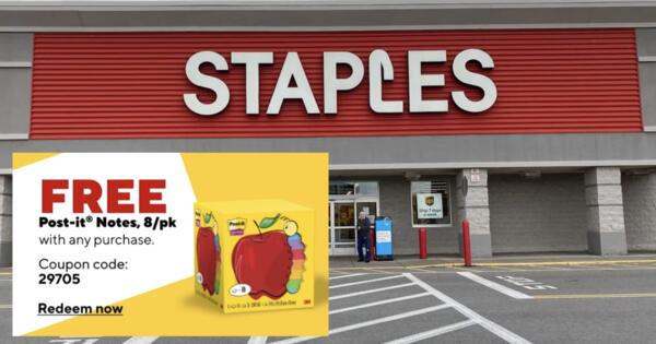 Grab Your FREE Post-It Notes 8-Pack at Staples Now!