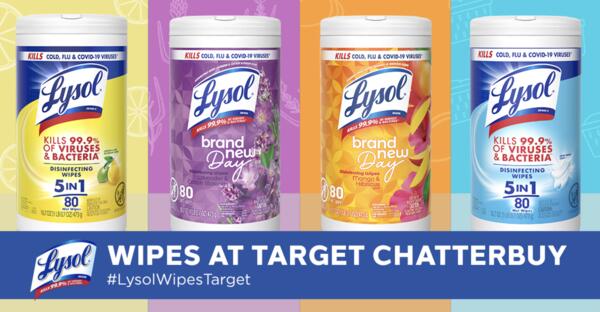 Keep It Clean – FREE Lysol Wipes with Target Chatterbuy Kit