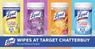 Keep It Clean – FREE Lysol Wipes with Target Chatterbuy Kit