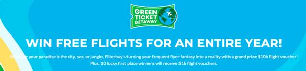 Escape to Your Dream Destination: Filterbuy Green Ticket Getaway Sweepstakes!