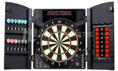 MD Sports Burnham Bristle Dartboard Cabinet Set for ONLY $54