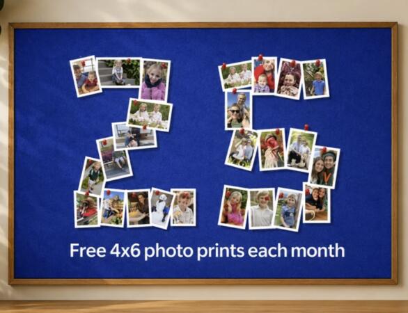 Preserve Your Memories with 25 FREE Monthly Prints