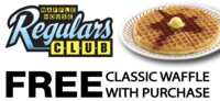 Dig In! FREE Classic Waffle with Any Purchase at Waffle House!