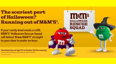 M&M's Delivered to Your Door for Free on Halloween