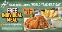 FREE Meal for Teachers – Thank You from Pollo Campero