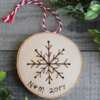 Woodburned Snowflake for Free at Michaels