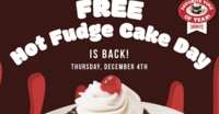 Shoney’s Free Hot Fudge Cake Slice – One Day Only, Dec 4th