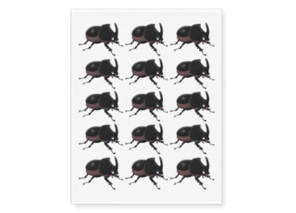 Coconut Rhinoceros Beetle Temporary Tattoo for Free