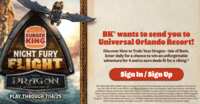 Fly into Fun with the Burger King Night Fury Sweepstakes!