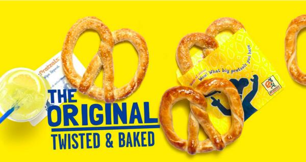 Get a FREE pretzel at Wetzel's Pretzels on the 26th!