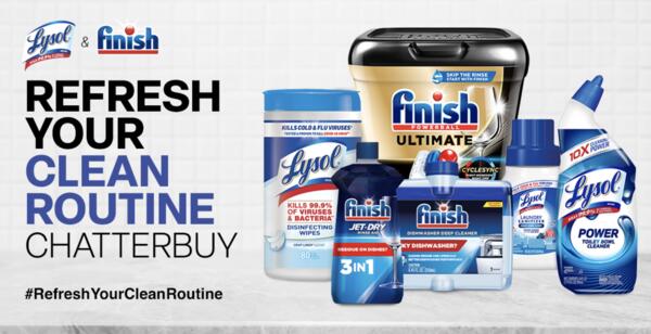 Level Up Your Clean Routine with FREE Lysol & Finish Samples
