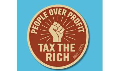 Stand Up for Justice with a FREE “Tax the Rich” Sticker