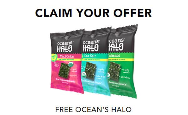 Ocean's Halo Trayless Seaweed Snack for FREE
