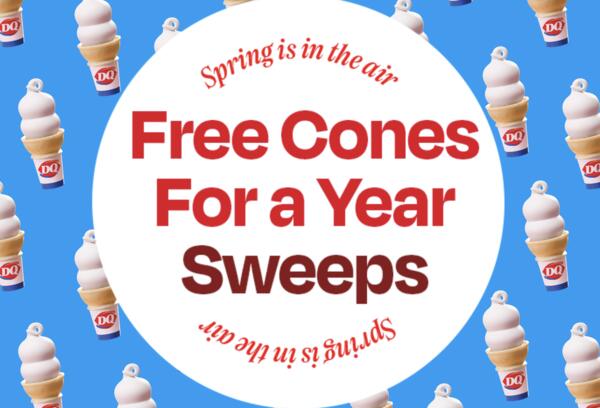 DQ Cones Giveaway — Free for a Year