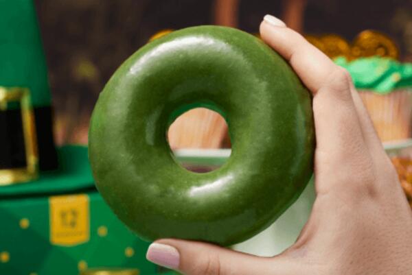 Green O'riginal Doughnut for Free at Krispy Kreme