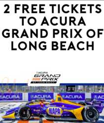 2 Tickets to Acura Grand Prix of Long Beach for FREE!