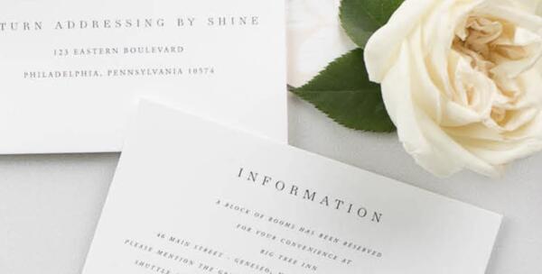 Wedding Invitation Sample from Shine for Free