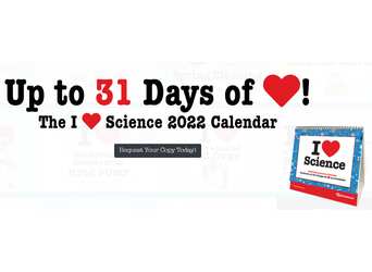 I Love Science Desktop Calendar for Free