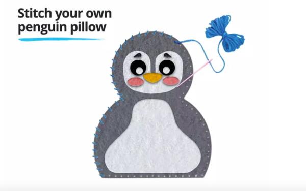 Stitch Your Own Penguin Pillow for Free