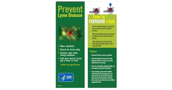Free Bookmark: Prevent Tickborne Disease!