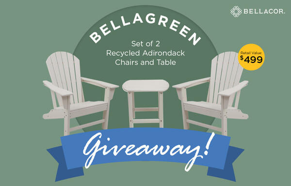 Win the BellaGreen Adirondack Chairs & Table Set