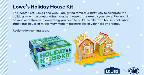 Free Holiday Gingerbread House building kit from Lowe's 
